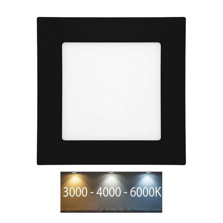 LED Лампа за вграждане в баня RAFA LED/6W/230V 3000/4000/6000K 12x12 см IP44 черен