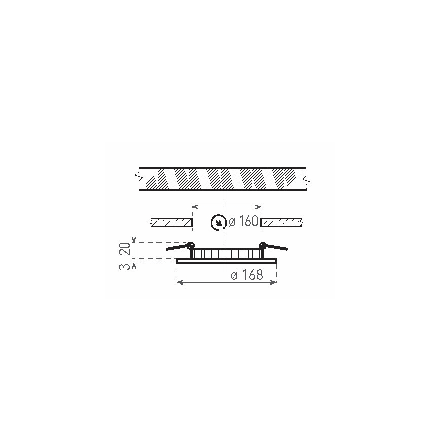 LED Лампа за вграждане в баня VEGA LED/12W/230V 3800K Ø 16,8 см IP44 снежнобял