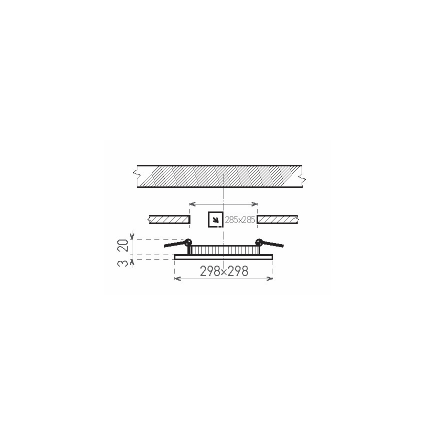 LED Лампа за вграждане в баня VEGA LED/24W/230V 3800K 29.8 см IP44