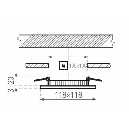 LED Лампа за вграждане в баня VEGA LED/6W/230V 2800K 11,8 см IP44 снежнобял