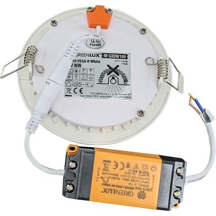 LED Лампа за вграждане в баня VEGA LED/6W/230V 3800K Ø 11,8 см IP44