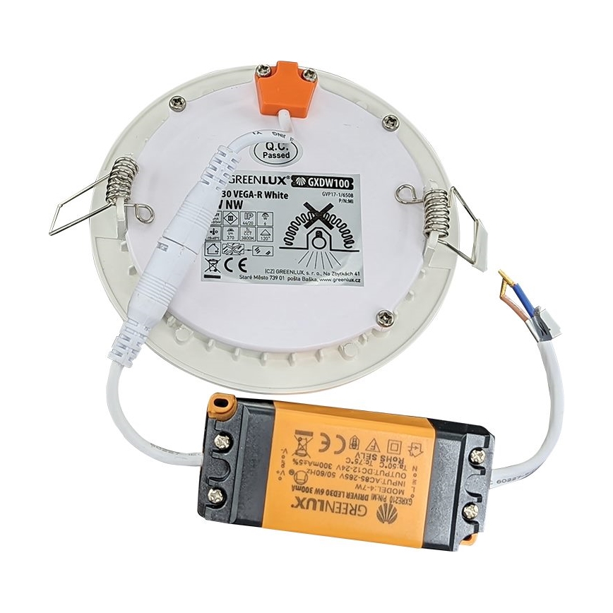 LED Лампа за вграждане в баня VEGA LED/6W/230V 3800K Ø 11,8 см IP44