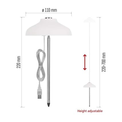 LED лампа за вътрешно отглеждане на растения GROW LED/5W/5V