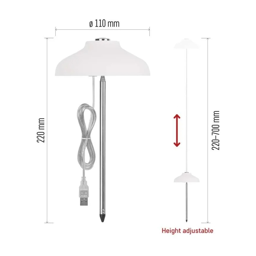 LED лампа за вътрешно отглеждане на растения GROW LED/5W/5V