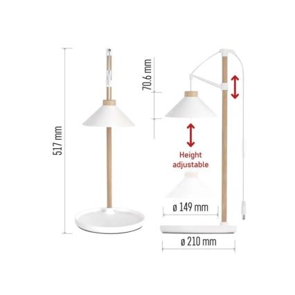 LED лампа за вътрешно отглеждане на растения GROW LED/7W/5V