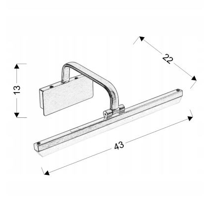 LED Лампа за картина HANG LED/8W/230V