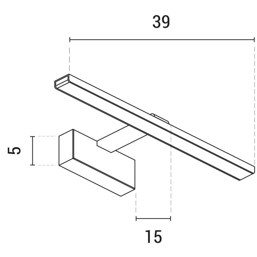 LED Лампа за картина LED/9W/230V 3000K 39 см черен