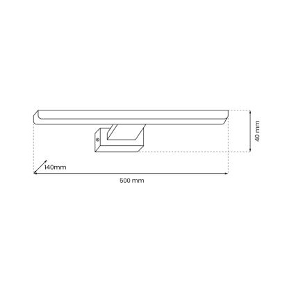 LED Лампа за картина PINTO LED/12W/230V лъскав хром