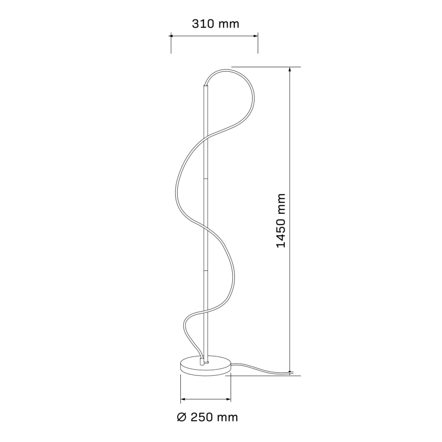 LED Лампион EMMA LED/36W/230V черен