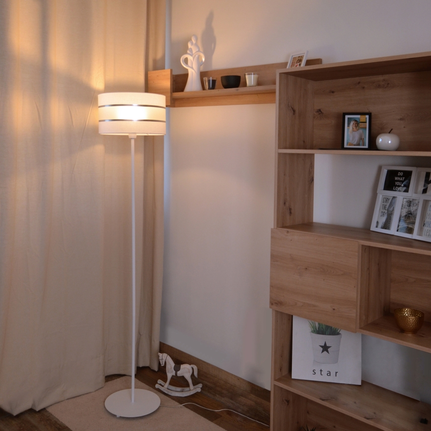 LED Лампион HELEN 1xE27/15W/230V бял