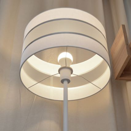LED Лампион HELEN 1xE27/15W/230V бял