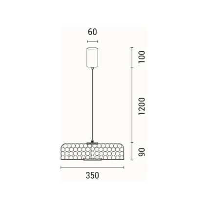 LED Лампион LED/10W/230V 3000K златист