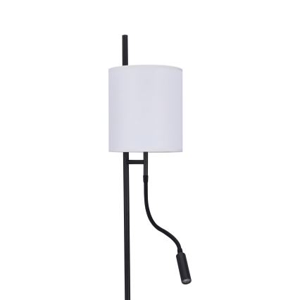 LED Лампион TOKYO 1xE27/40W/230V + LED/3W черен/бял