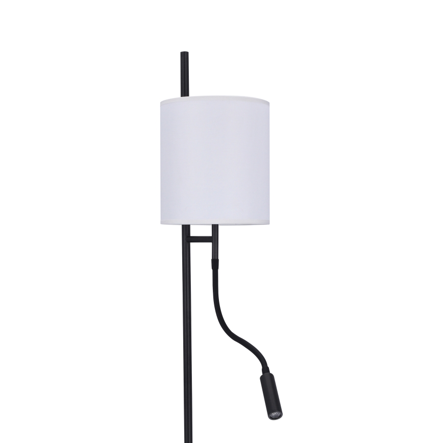 LED Лампион TOKYO 1xE27/40W/230V + LED/3W черен/бял