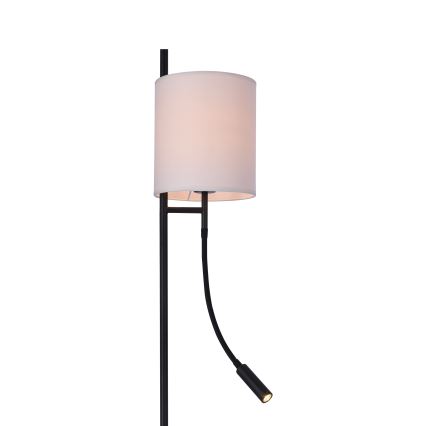 LED Лампион TOKYO 1xE27/40W/230V + LED/3W черен/бял