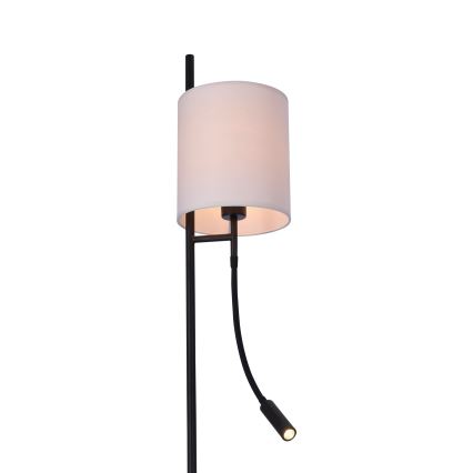 LED Лампион TOKYO 1xE27/40W/230V + LED/3W черен/бял