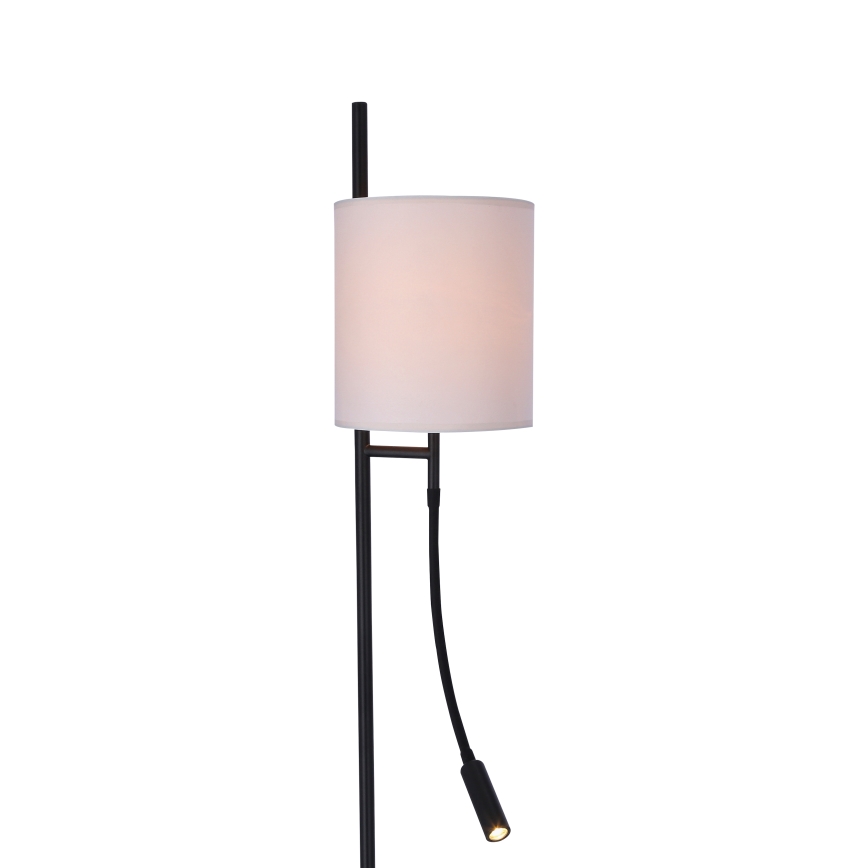 LED Лампион TOKYO 1xE27/40W/230V + LED/3W черен/бял
