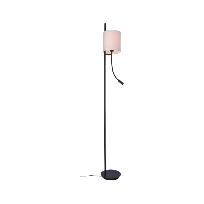 LED Лампион TOKYO 1xE27/40W/230V + LED/3W черен/бял