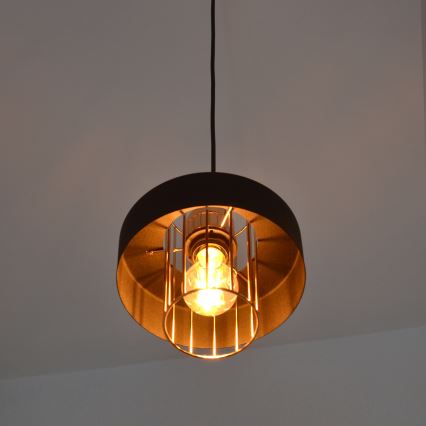 LED LED Пендел VOLTA 2xE27/15W/230V черен/златист