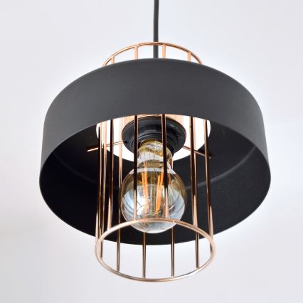 LED LED Пендел VOLTA 2xE27/15W/230V черен/златист