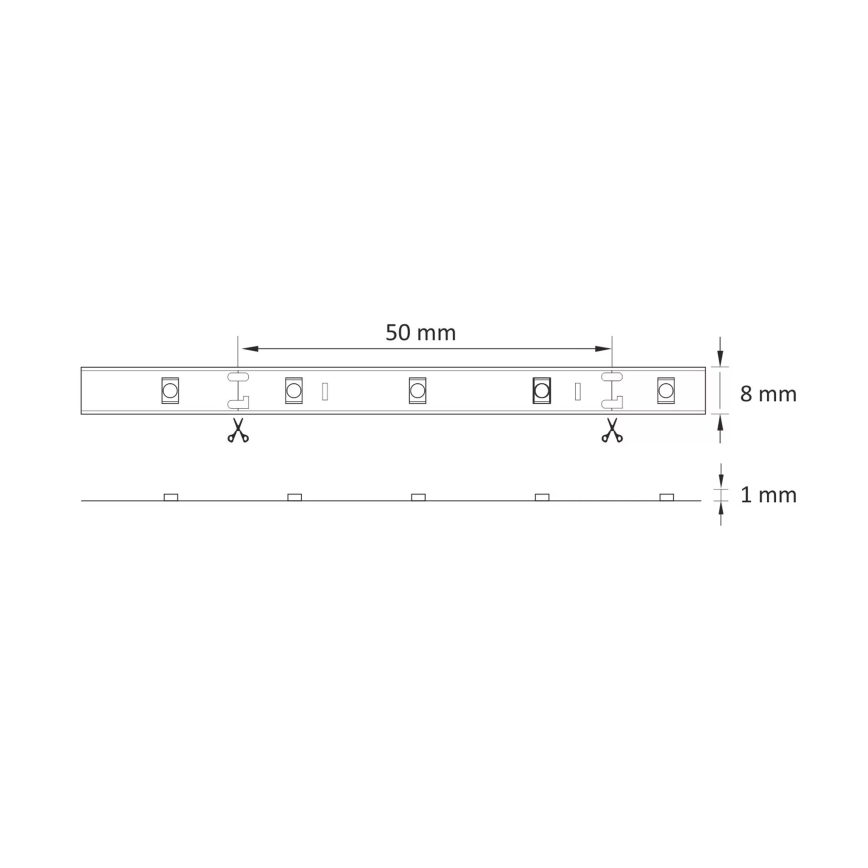 LED Лента 5m LED/10W/12V IP20 6500K