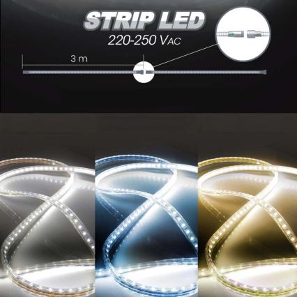 LED Лента EASY CONNECT LED/14,4W/230V 3m IP67 студено бяло