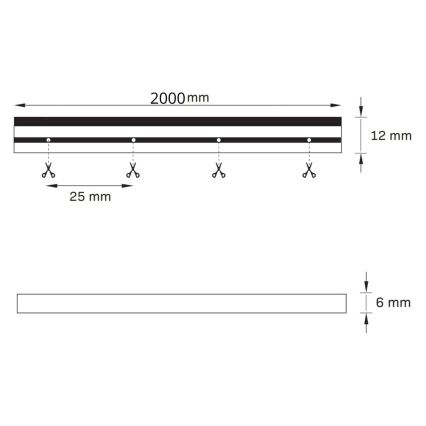 LED Лента NEON 2м LED/14W/12V IP65 зелена