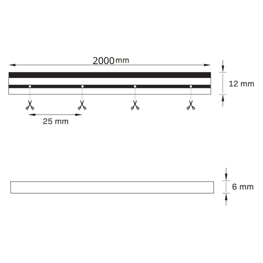 LED Лента NEON 2м LED/14W/12V IP65 зелена