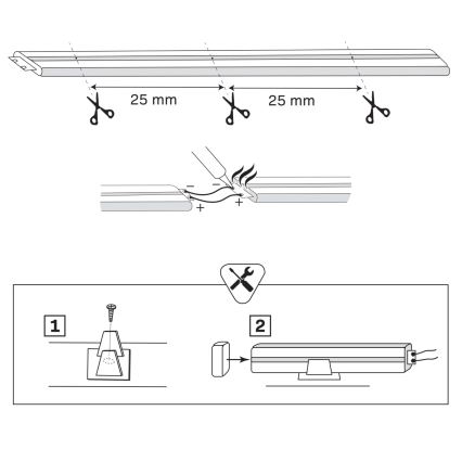 LED Лента NEON 2м LED/14W/12V IP65 зелена