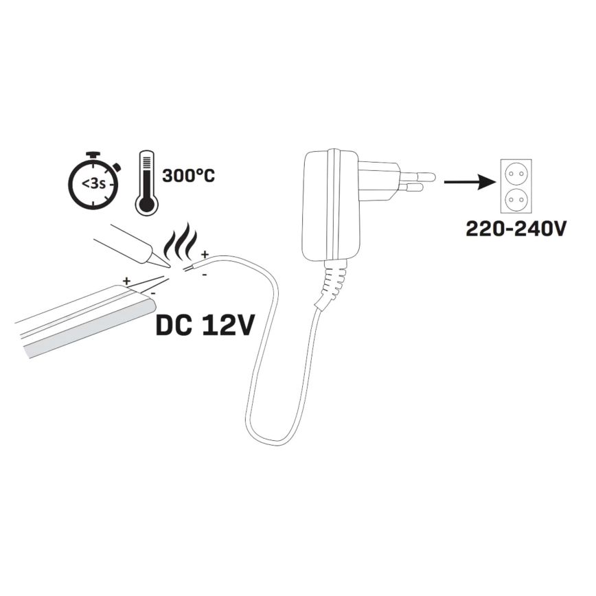 LED Лента NEON 2м LED/14W/12V IP65 зелена