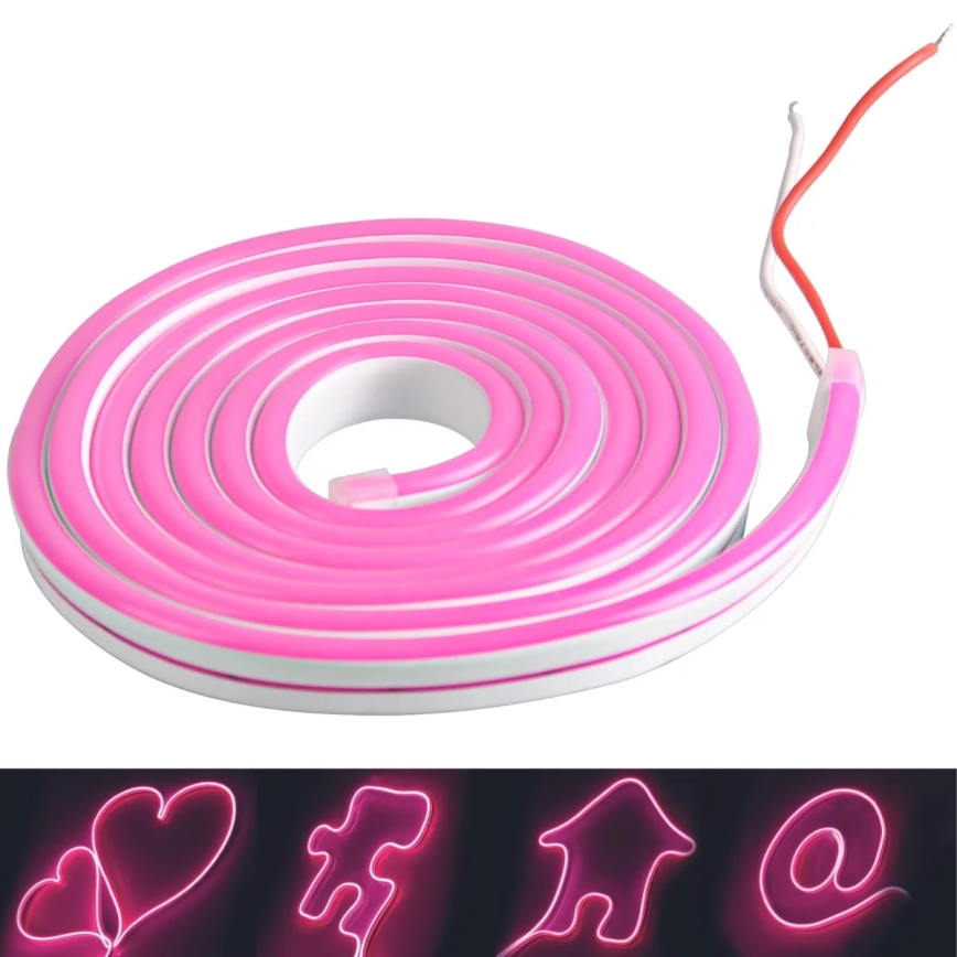 LED Лента NEON 2м LED/17W/12V IP65 розова