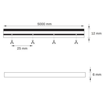 LED Лента NEON 5м LED/23W/12V IP65 зелена