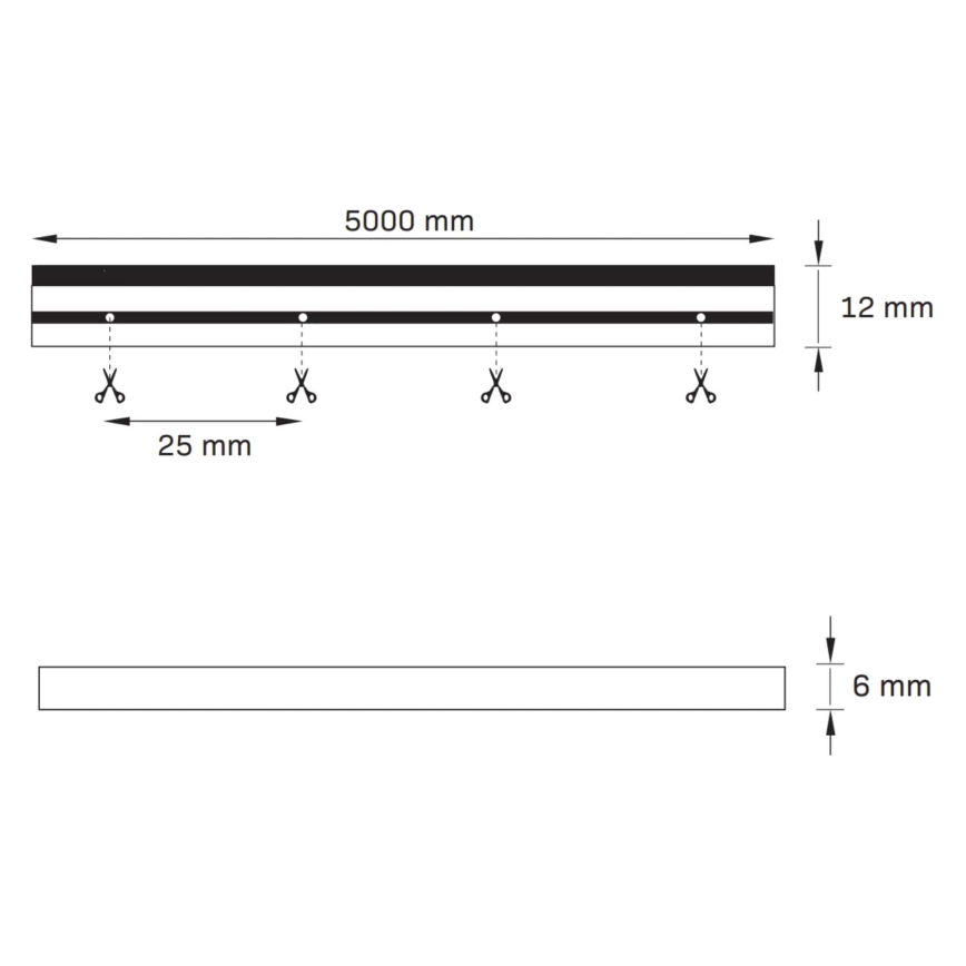 LED Лента NEON 5м LED/23W/12V IP65 зелена