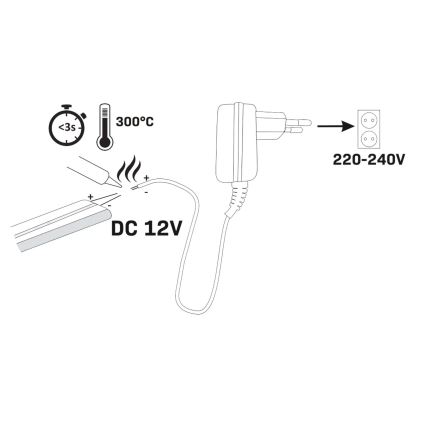 LED Лента NEON 5м LED/27W/12V IP65 оранжева