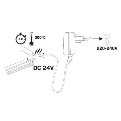 LED Лента NEON 5m LED/48W/24V 4000K IP65