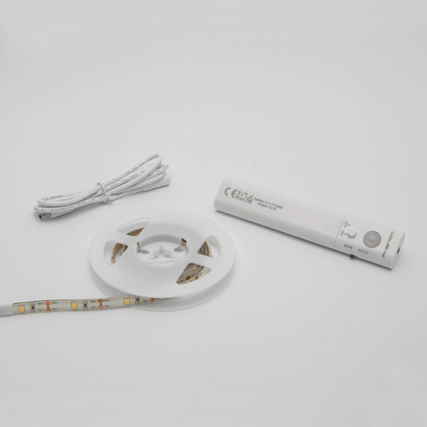 LED Лента със сензор за движение 1m LED/2,4W/6V 3000K