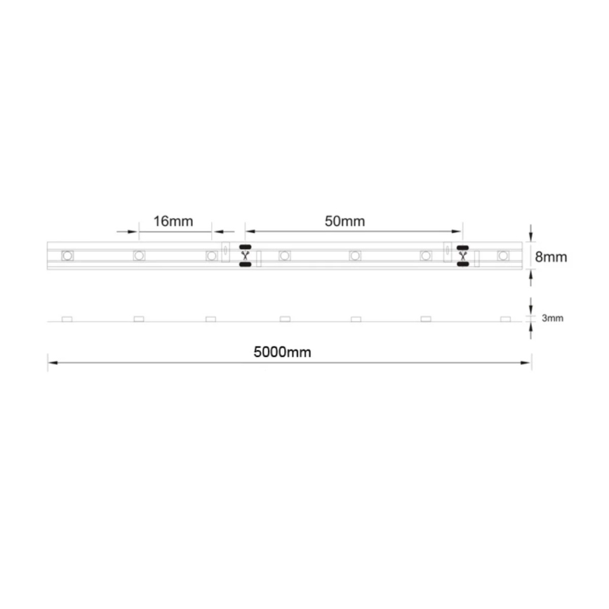 LED лента за баня 5м 8,5W/12V IP44 3000K