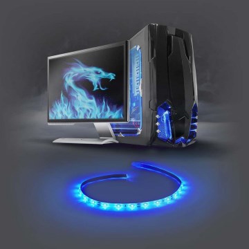 LED лента за компютър със захранване SATA 50см 12V синя