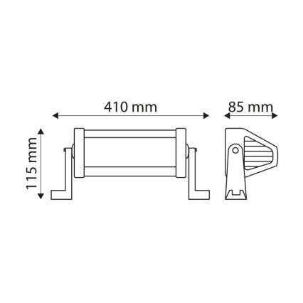 LED Лентова работна лампа за кола EPISTAR 24xLED/72W/10-30V IP67 6000K
