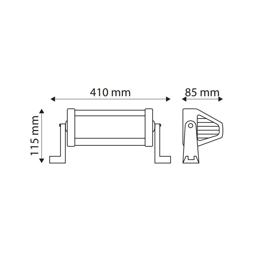 LED Лентова работна лампа за кола EPISTAR 24xLED/72W/10-30V IP67 6000K