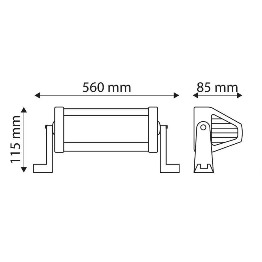 LED Лентова работна лампа за кола EPISTAR 40xLED/120W/10-30V IP67 6000K