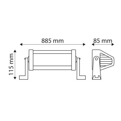 LED Лентова работна лампа за кола EPISTAR 60xLED/180W/10-30V IP67 6000K