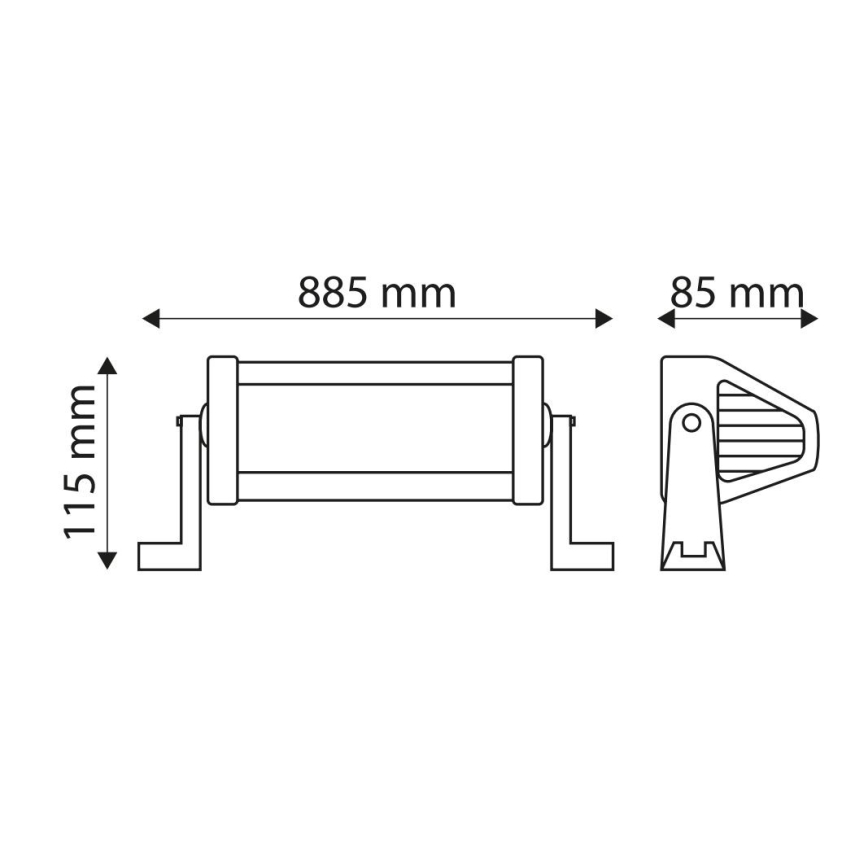 LED Лентова работна лампа за кола EPISTAR 60xLED/180W/10-30V IP67 6000K