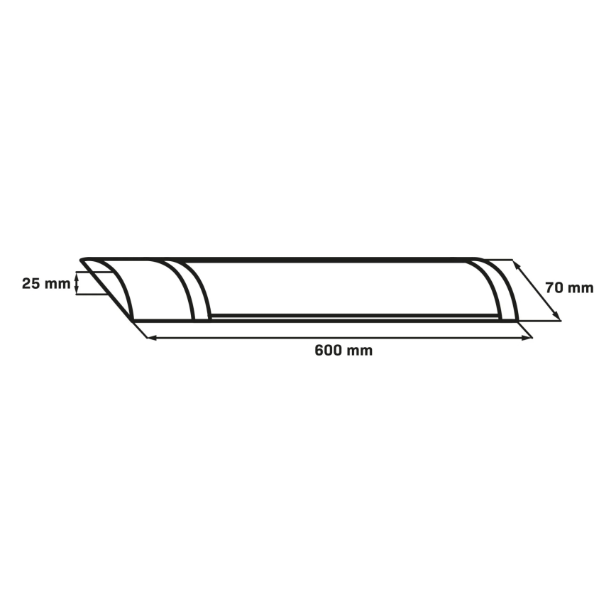 LED линеен осветител LED/18W/230V 4000K 60 см черен