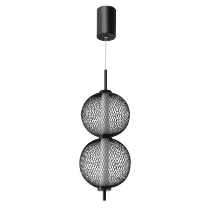 LED Люстра на въженце PUMA LED/10W/230V диаметър 14 см черно