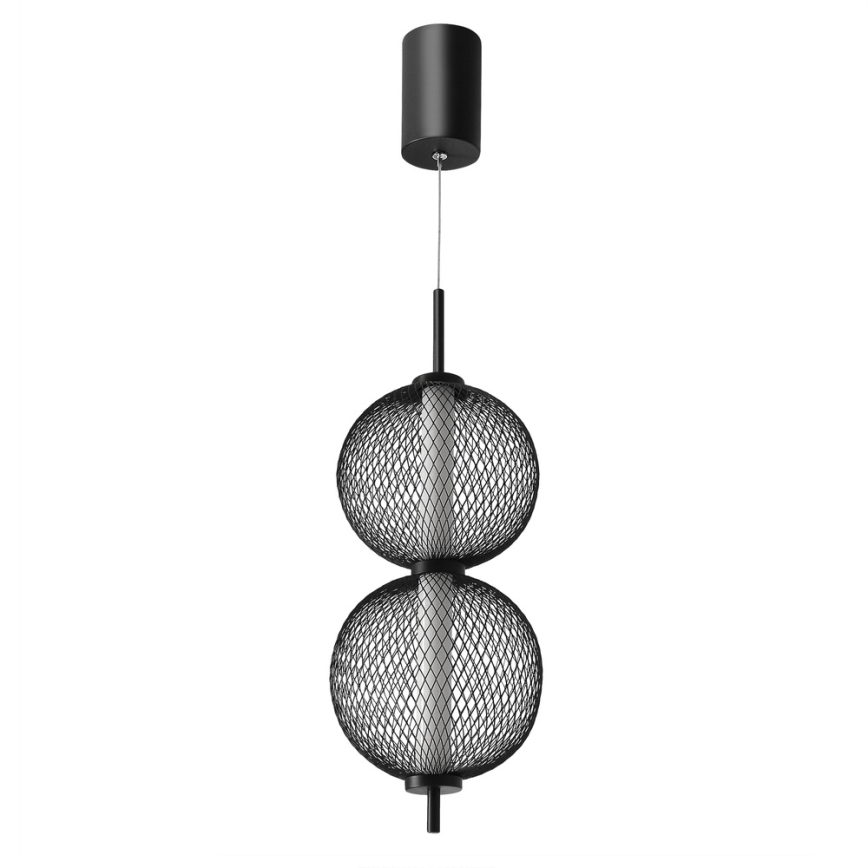 LED Люстра на въженце PUMA LED/10W/230V диаметър 14 см черно