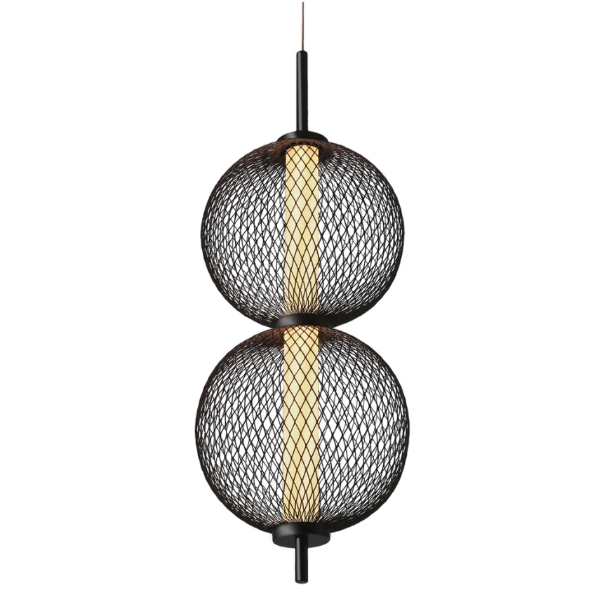 LED Люстра на въженце PUMA LED/10W/230V диаметър 14 см черно