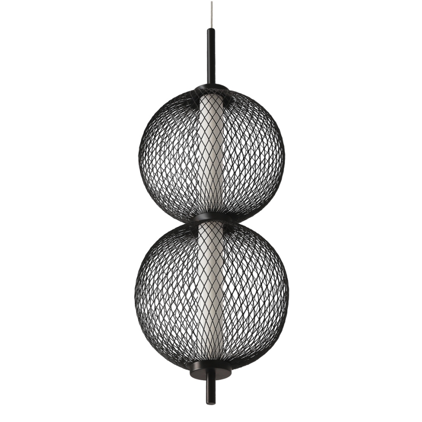 LED Люстра на въженце PUMA LED/10W/230V диаметър 14 см черно