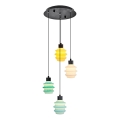 LED люстра на кабел CACTUS LED/12W/230V 3000K зелена/жълта/бяла