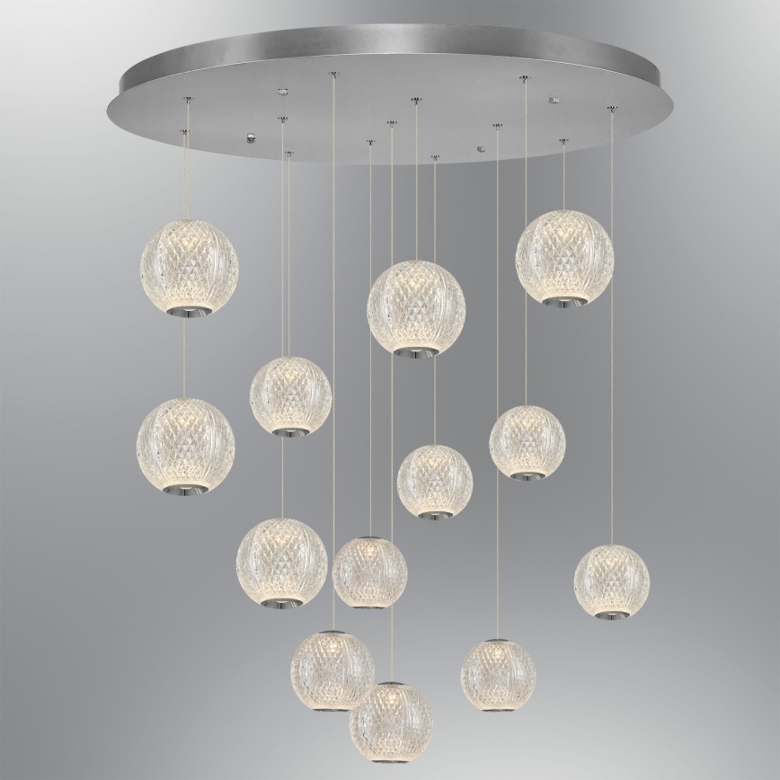 LED люстра на кабел CREMONA 13xLED/5W/230V 3000K матов хром